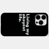 最高の人生を生きる。おもしろい基本文字デザイン Case-Mate iPhoneケース (裏面 (横))