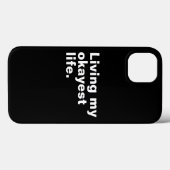 最高の人生を生きる。おもしろい基本文字デザイン Case-Mate iPhoneケース (裏面 (横))