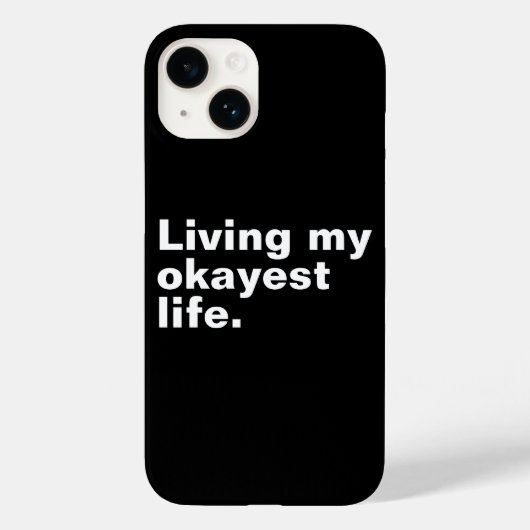 最高の人生を生きる。おもしろい基本文字デザイン Case-Mate iPhoneケース (裏面)