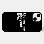 最高の人生を生きる。おもしろい基本文字デザイン Case-Mate iPhoneケース (裏面 (横))