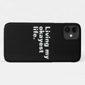 最高の人生を生きる。おもしろい基本文字デザイン Case-Mate iPhoneケース (裏面(横))