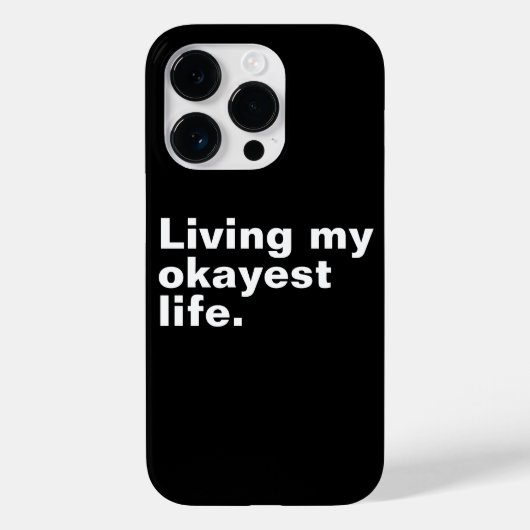 最高の人生を生きる。おもしろい基本文字デザイン Case-Mate iPhoneケース (裏面)