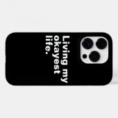 最高の人生を生きる。おもしろい基本文字デザイン Case-Mate iPhoneケース (裏面 (横))
