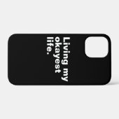 最高の人生を生きる。おもしろい基本文字デザイン Case-Mate iPhoneケース (裏面 (横))