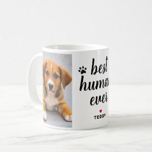 最高の人間パーソナライズされた愛犬のペット写真 コーヒーマグカップ