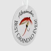 最高の今まで！フライフィッシュフィッシャーフライフィッシング オーナメント (正面)