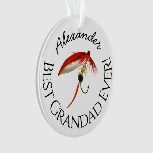 最高の今まで！フライフィッシュフィッシャーフライフィッシング オーナメント (正面)