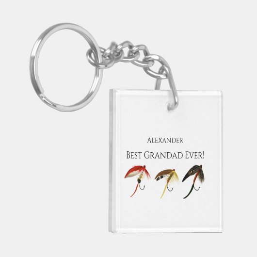 最高の今まで！フライフィッシュフィッシャーフライフィッシング キーホルダー (正面左)