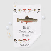 最高の今まで！フライフィッシュフィッシャーフライフィッシング ゴルフタオル (インサイチュ)