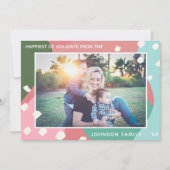 最高の休日の抽象芸術カラフルクリスマス 招待状 (正面)