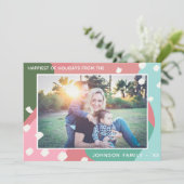 最高の休日の抽象芸術カラフルクリスマス 招待状 (スタンド正面)