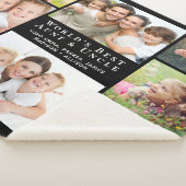 最高の伯母フォトコラージブラック シェルパブランケット (3/4)