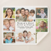 最高の伯母写真コラージュ シェルパブランケット (正面(横))