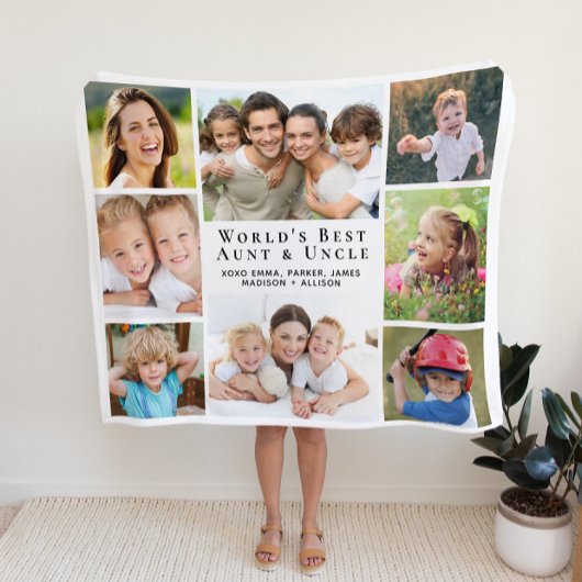 最高の伯母写真コラージュ シェルパブランケット