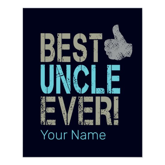 最高の伯父のヴィンテージデザイン ポスター (正面)