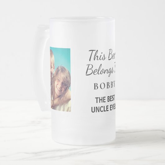最高の伯父の写真 フロストグラスビールジョッキ (正面左)