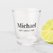 最高の伯父エバモノグラムの ショットグラス (正面)