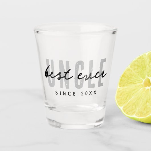 最高の伯父エモダンバエレガントシンプルルの父の日 ショットグラス (正面)