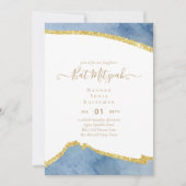 最高の価値 アゲートグリッター バットミツバの招待状 招待状 (正面)