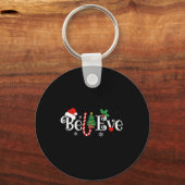 最高の信じクリスマスpajamaシャツクリスマスFami キーホルダー (正面)