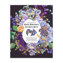 最高の値ハロウィン招待状スカルカボチャ予算