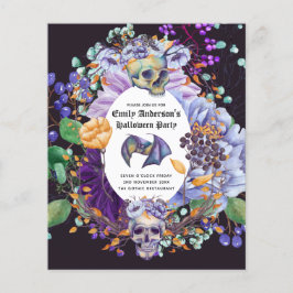 最高の値ハロウィン招待状スカルカボチャ予算