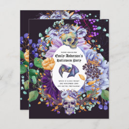 最高の値ハロウィン招待状スカルカボチャ予算