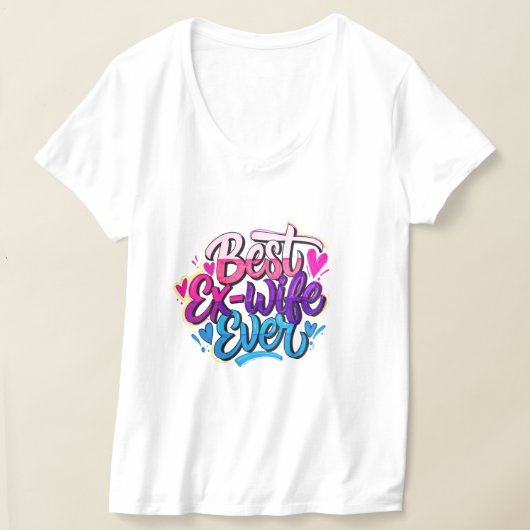 最高の元妻 (スタイル2) Tシャツ (レイダウン)