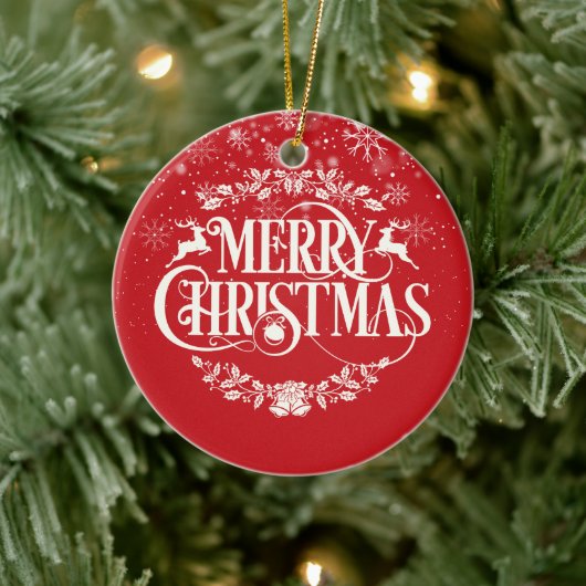 最高の兄の定義 メリークリスマス セラミックオーナメント (ツリー)