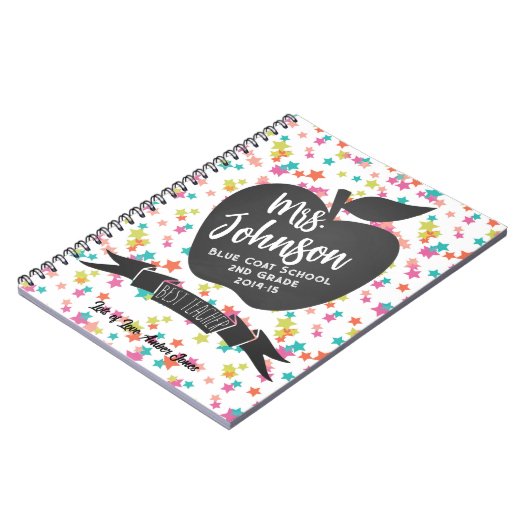 最高の先生ありがとうカラフルスターズapple ノートブック (左側)