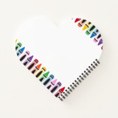 最高の先生がかわいい色のクレヨンを贈る ノートブック (裏面)