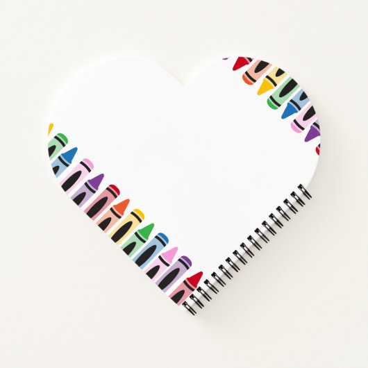 最高の先生がかわいい色のクレヨンを贈る ノートブック (裏面)