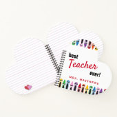 最高の先生がかわいい色のクレヨンを贈る ノートブック (内部)