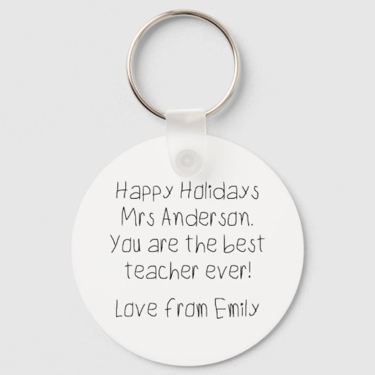 最高の先生が子供を贈る書 キーホルダー (正面)