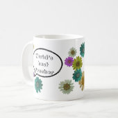 最高の先生とおもしろい植物性フローラデザイン コーヒーマグカップ (正面左)