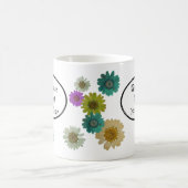 最高の先生とおもしろい植物性フローラデザイン コーヒーマグカップ (中央)