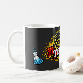 最高の先生のヴァーシティスタイルバッジ コーヒーマグカップ