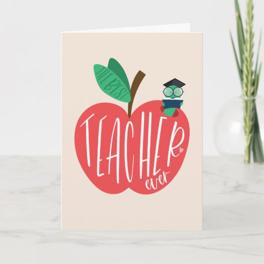 最高の先生の先生感謝ありがとう サンキューカード (正面)