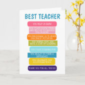 最高の先生の理由のリスト感謝していは カード (黄色い花)