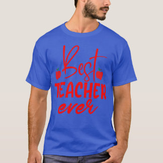 最高の先生の赤の引用符家族 Tシャツ