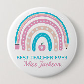最高の先生の追加 – 先生謝礼ギフト 缶バッジ (正面)
