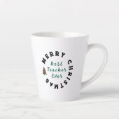 最高の先生はクリスマス感謝していギフト カフェラテマグ (右)