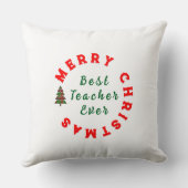 最高の先生はクリスマス感謝していギフト クッション (裏面)