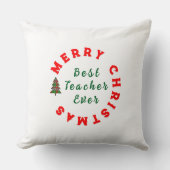 最高の先生はクリスマス感謝していギフト クッション (正面)