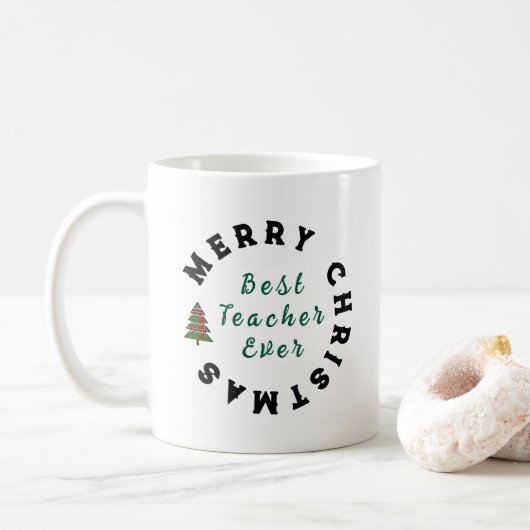 最高の先生はクリスマス感謝していギフト コーヒーマグカップ (ドーナツ)