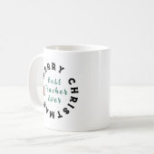 最高の先生はクリスマス感謝していギフト コーヒーマグカップ (正面左)