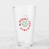 最高の先生はクリスマス感謝していギフト タンブラーグラス (裏面)