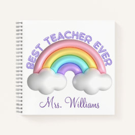 最高の先生は常に、可愛いカラフル虹 ノートブック