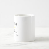 最高の先生へのギフト 5つ星レビュー コーヒーマグカップ (中央)