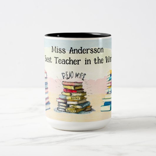 最高の先生イラストレーション ツートーンマグカップ (中央)